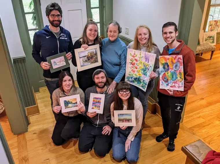 Honey's art and grandkids, McAlevys Fort, Pennsylvania
